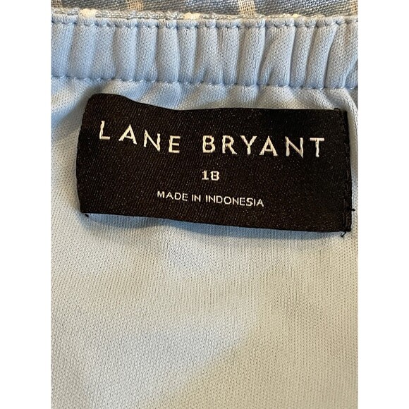 Lane Bryant plus size cotton & linen striped blue dress size 18 - Picture 5 of 6